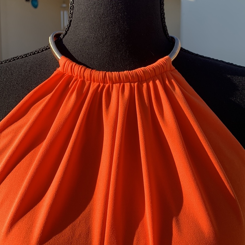 Cache Drop Waist Dress In Orange Size 2 - image 7